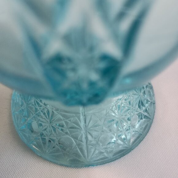 Vintage Fenton Daisy & Button Electric Blue Sugar Dishes - Picture 7 of 10